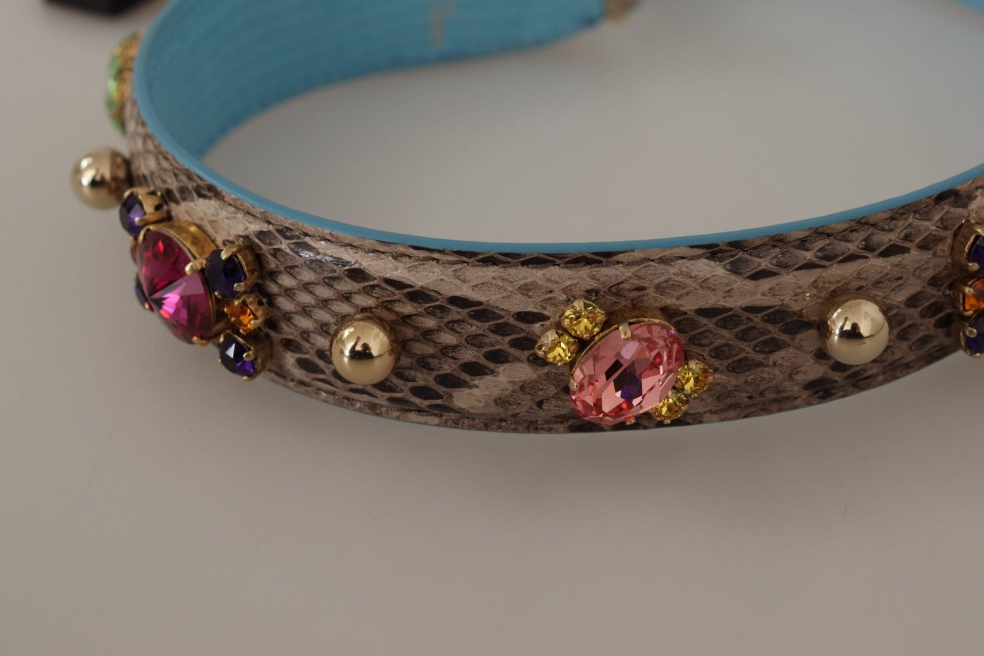 Dolce & Gabbana Elegant Python Leather Shoulder Strap Accessory - Sandy Store ByNet