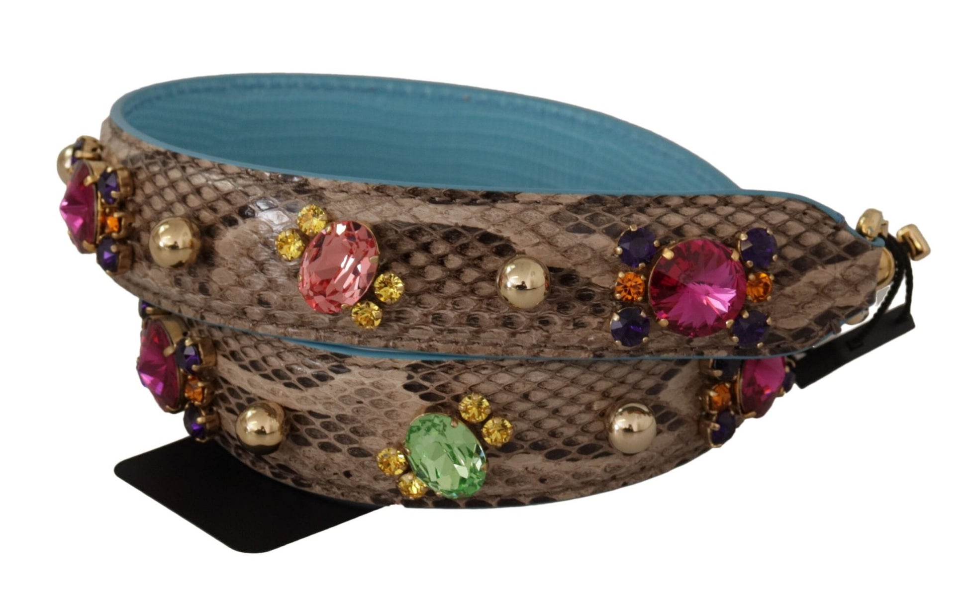 Dolce & Gabbana Elegant Python Leather Shoulder Strap Accessory - Sandy Store ByNet