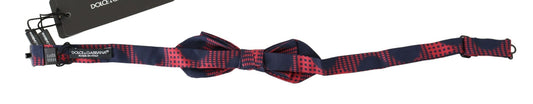 Dolce & Gabbana Elegant Red Checkered Silk Bow Tie - Sandy Store ByNet