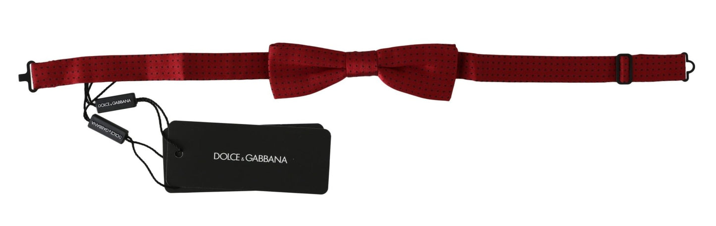Dolce & Gabbana Elegant Red Dotted Silk Bow Tie - Sandy Store ByNet