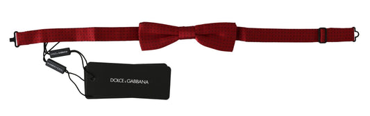 Dolce & Gabbana Elegant Red Dotted Silk Bow Tie - Sandy Store ByNet