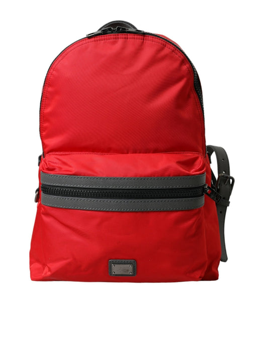 Dolce & Gabbana Elegant Red Nylon - Leather Backpack - Sandy Store ByNet
