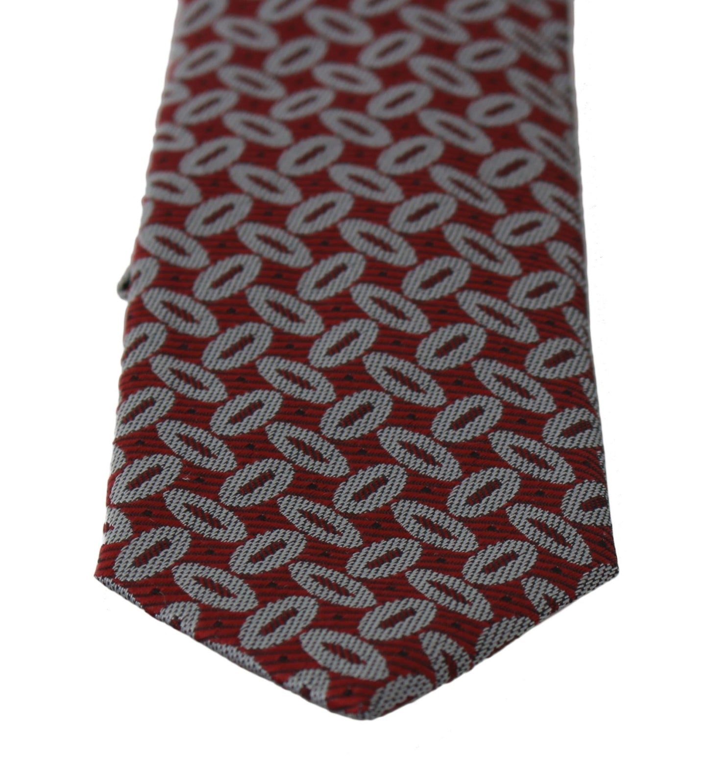 Dolce & Gabbana Elegant Red Printed Silk Neck Tie - Sandy Store ByNet