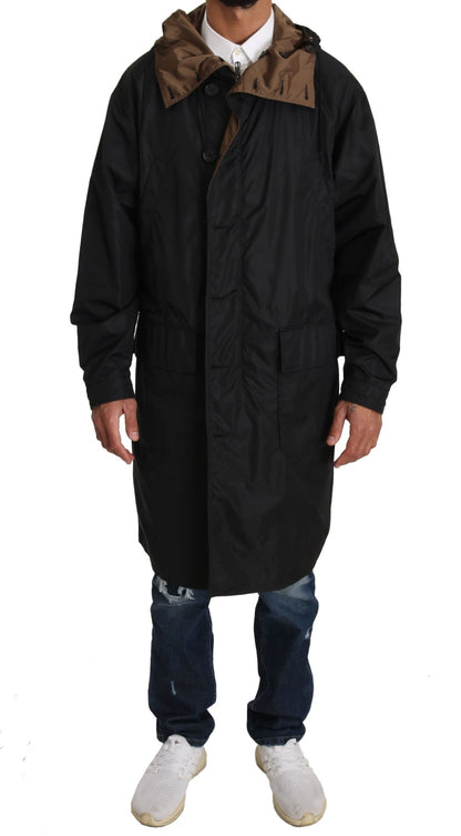 Dolce & Gabbana Elegant Reversible Hooded Raincoat - Sandy Store ByNet