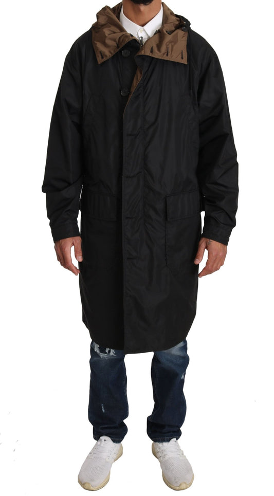 Dolce & Gabbana Elegant Reversible Hooded Raincoat - Sandy Store ByNet