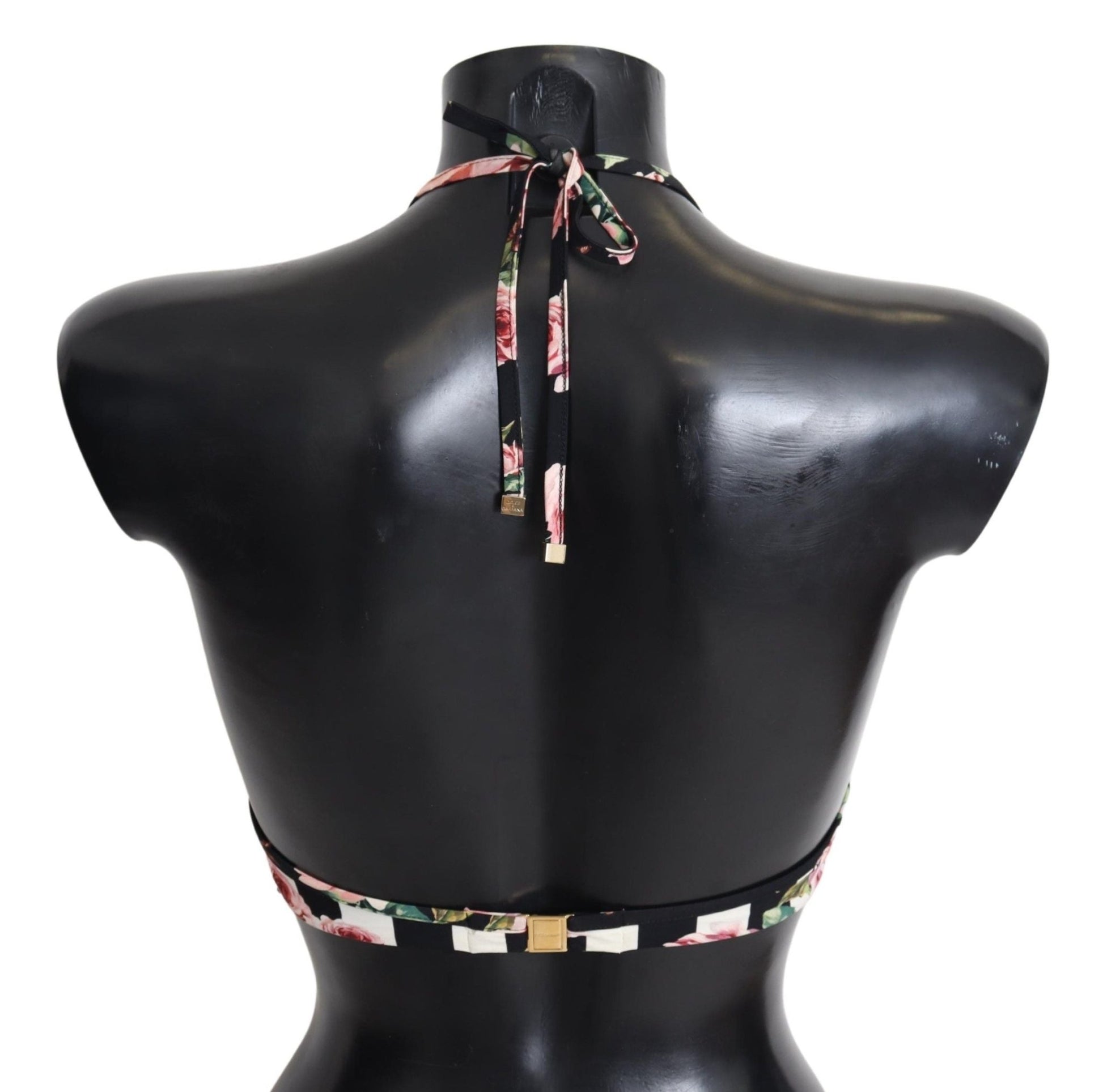 Dolce & Gabbana Elegant Rose Print Bikini Top - Sandy Store ByNet