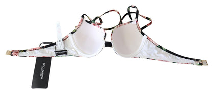Dolce & Gabbana Elegant Rose Print Bikini Top - Sandy Store ByNet