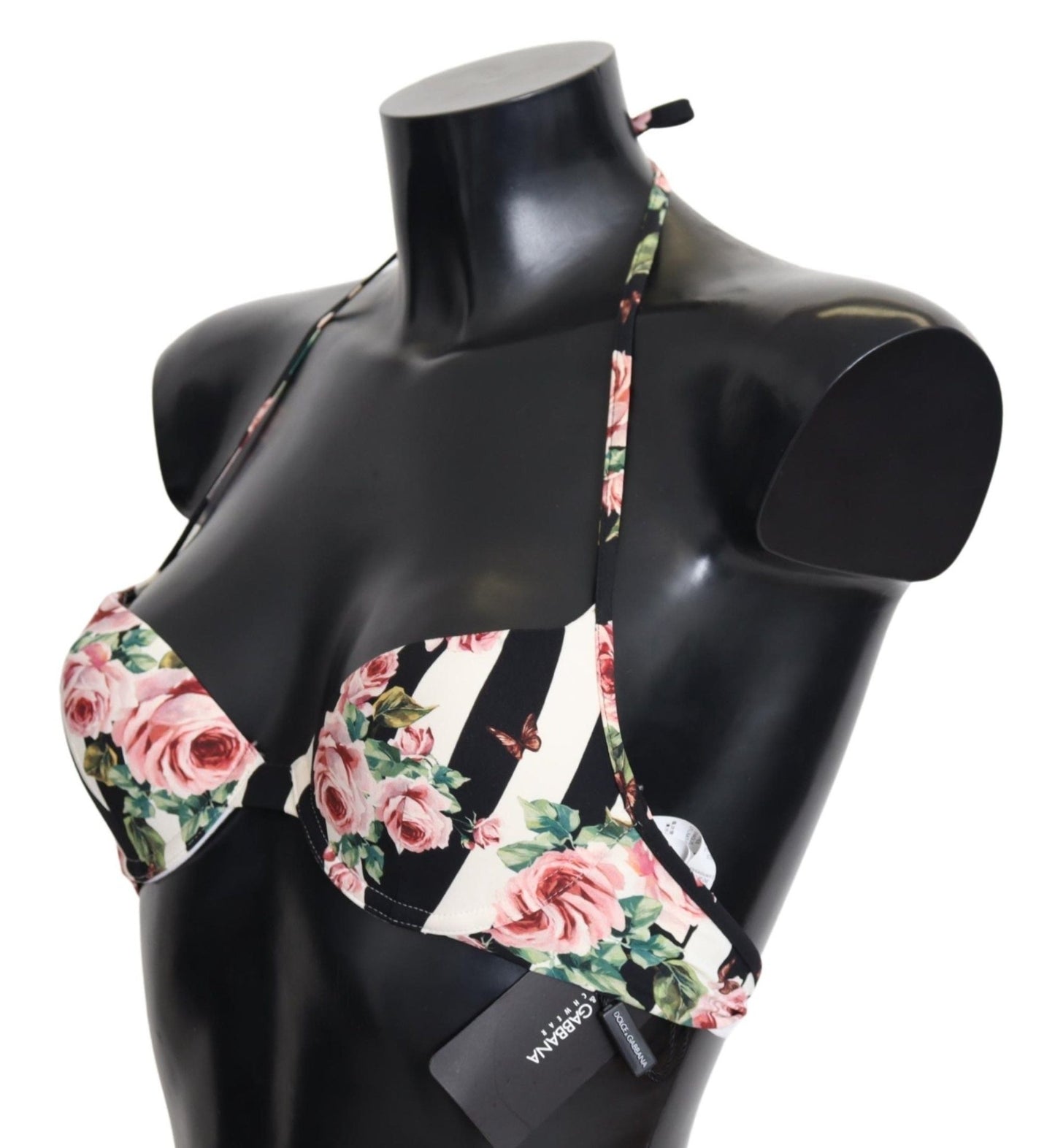 Dolce & Gabbana Elegant Rose Print Bikini Top - Sandy Store ByNet