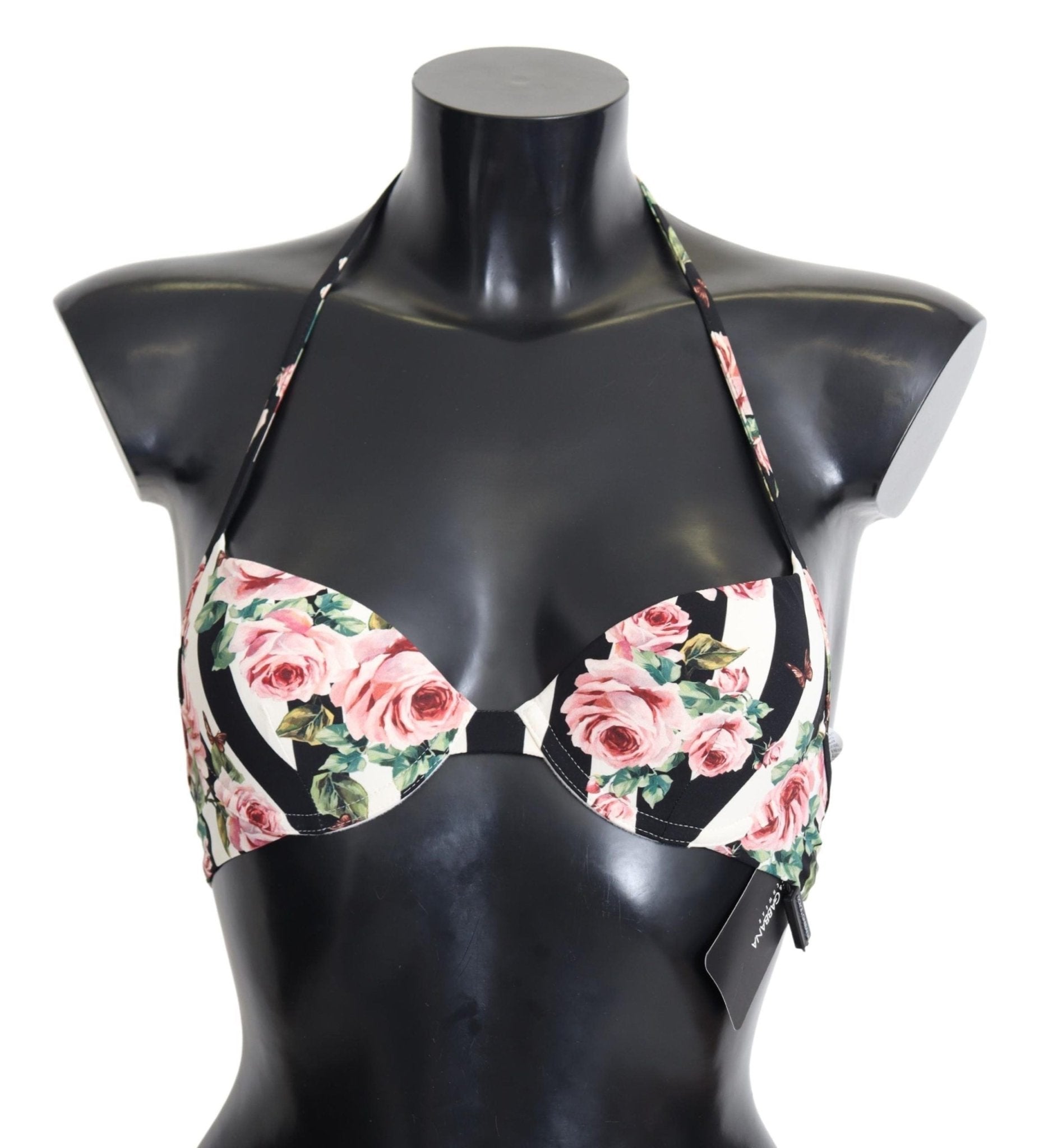Dolce & Gabbana Elegant Rose Print Bikini Top - Sandy Store ByNet