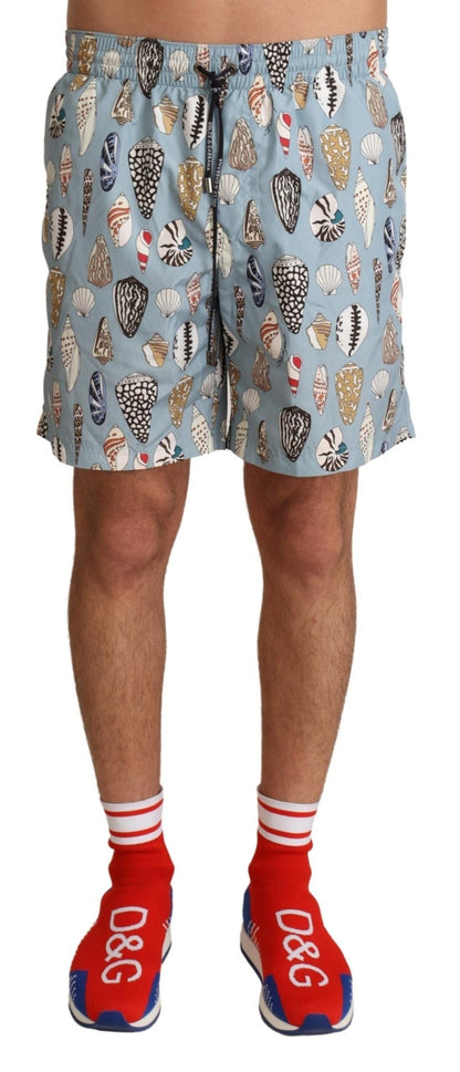 Dolce & Gabbana Elegant Seashell Print Swim Trunks - Sandy Store ByNet