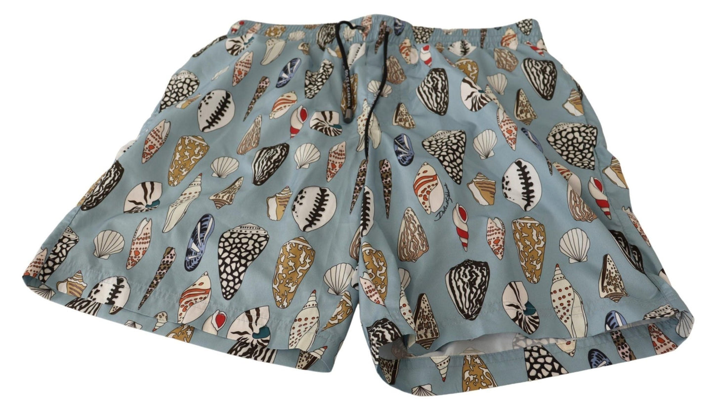 Dolce & Gabbana Elegant Seashell Print Swim Trunks - Sandy Store ByNet