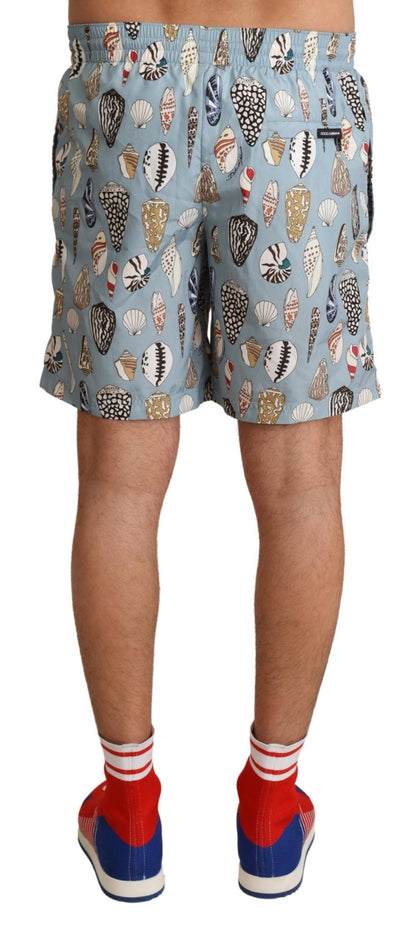Dolce & Gabbana Elegant Seashell Print Swim Trunks - Sandy Store ByNet