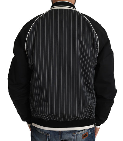 Dolce & Gabbana Elegant Sequined Black Bomber Jacket - Sandy Store ByNet