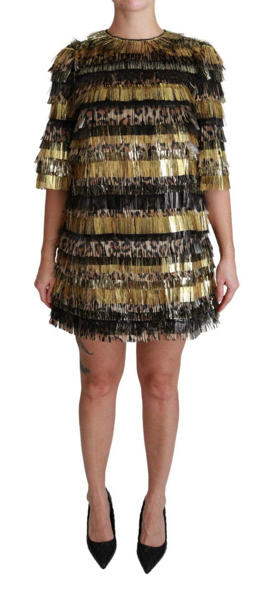 Dolce & Gabbana Elegant Sheath Mini Leopard Dress - Sandy Store ByNet
