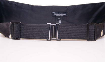 Dolce & Gabbana Elegant Silk Black Polka Dot Cummerbund - Sandy Store ByNet