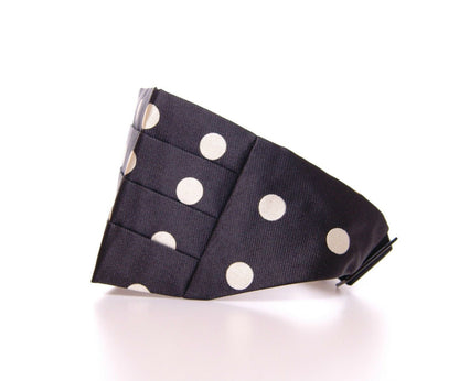 Dolce & Gabbana Elegant Silk Black Polka Dot Cummerbund - Sandy Store ByNet
