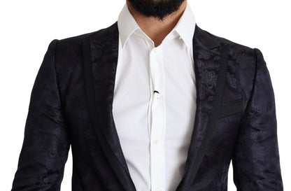 Dolce & Gabbana Elegant Silk Blend Martini Blazer in Blue - Sandy Store ByNet