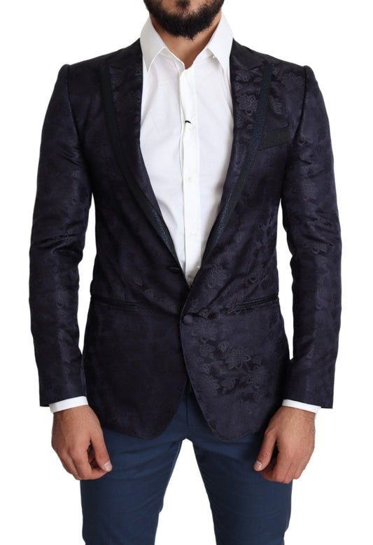 Dolce & Gabbana Elegant Silk Blend Martini Blazer in Blue - Sandy Store ByNet