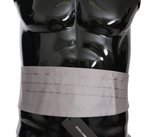 Dolce & Gabbana Elegant Silk Cummerbund in Sophisticated Gray - Sandy Store ByNet