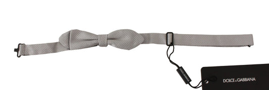 Dolce & Gabbana Elegant Silk Gray Bow Tie - Sandy Store ByNet