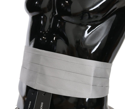 Dolce & Gabbana Elegant Silk Gray Cummerbund - Sandy Store ByNet