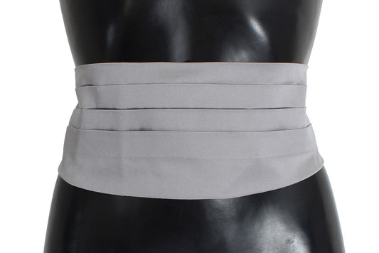 Dolce & Gabbana Elegant Silk Gray Cummerbund - Sandy Store ByNet