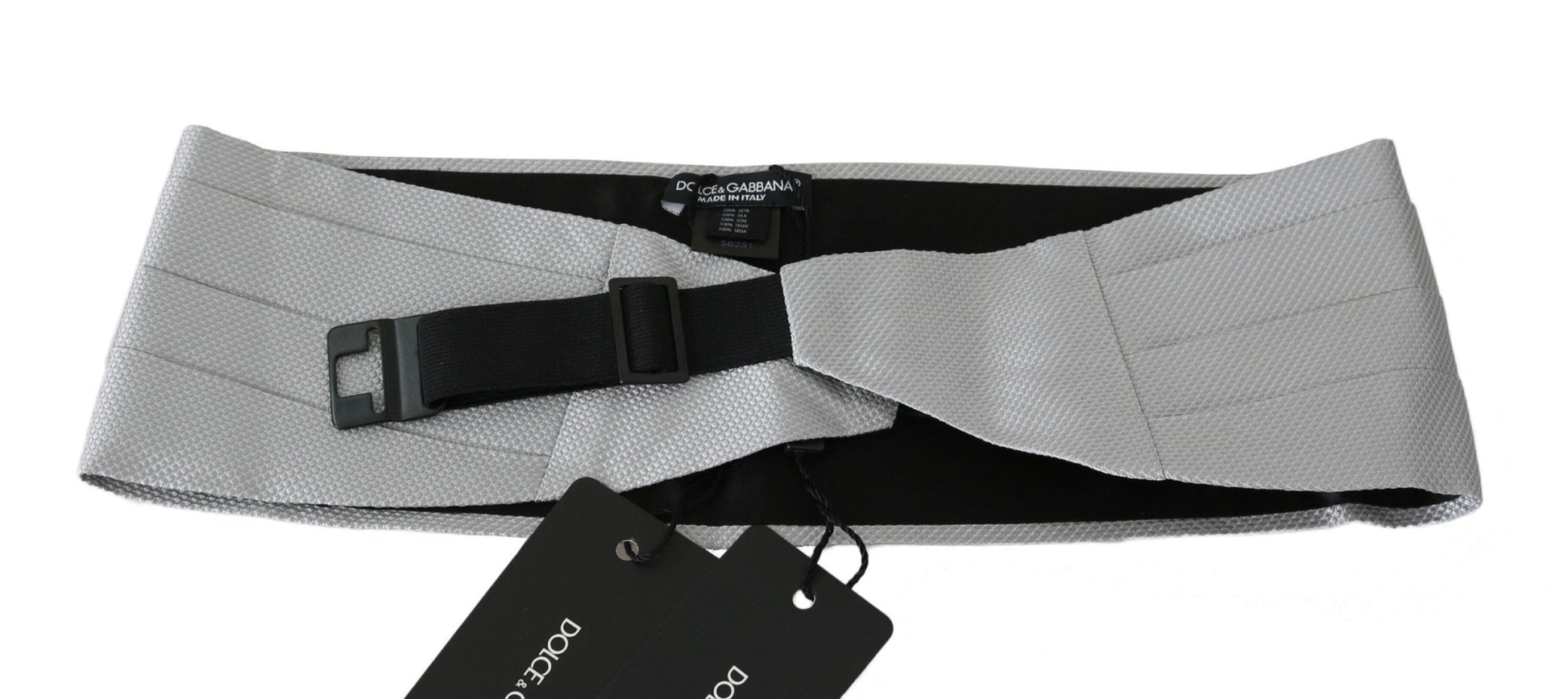 Dolce & Gabbana Elegant Silk Gray Cummerbund - Sandy Store ByNet