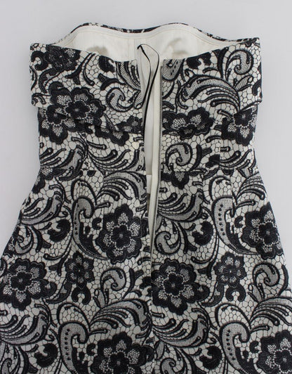 Dolce & Gabbana Elegant Silk Lace Corset Maxi Dress - Sandy Store ByNet