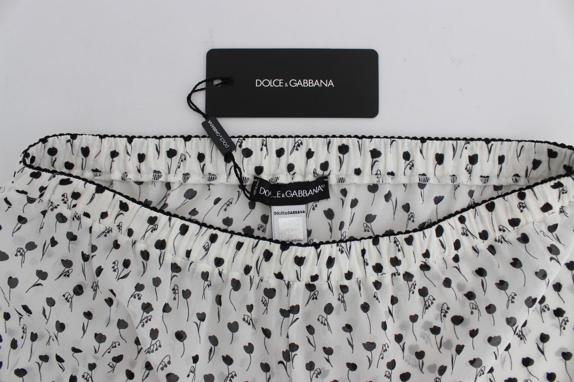 Dolce & Gabbana Elegant Silk Lace Sleep - Shorts - Sandy Store ByNet