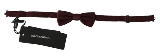 Dolce & Gabbana Elegant Silk Purple Dotted Bow Tie - Sandy Store ByNet