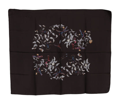 Dolce & Gabbana Elegant Silk Scarf Wrap in Luxe Brown - Sandy Store ByNet
