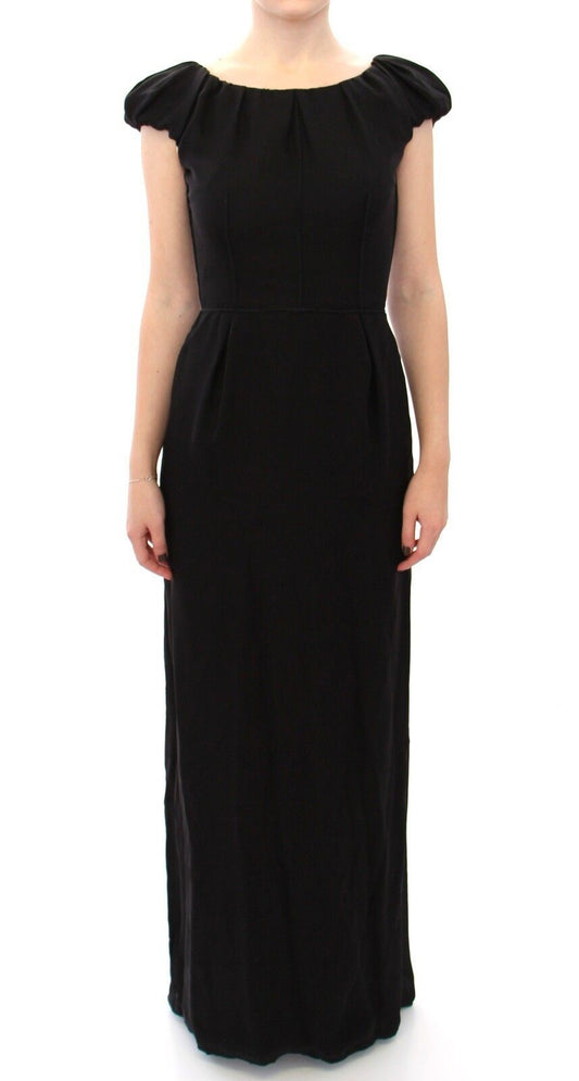 Dolce & Gabbana Elegant Silk Shortsleeved Evening Gown - Sandy Store ByNet