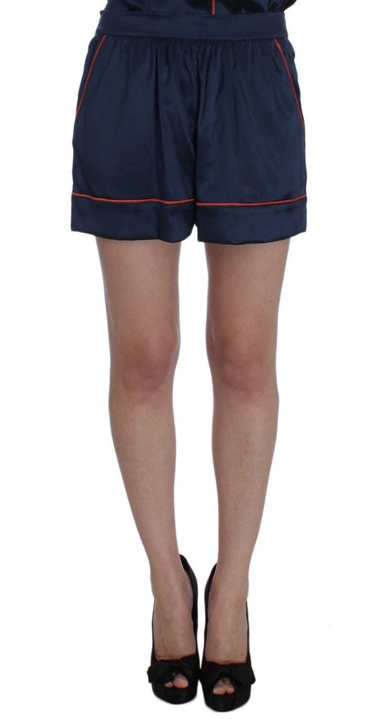Dolce & Gabbana Elegant Silk Stretch Mini Shorts - Sandy Store ByNet