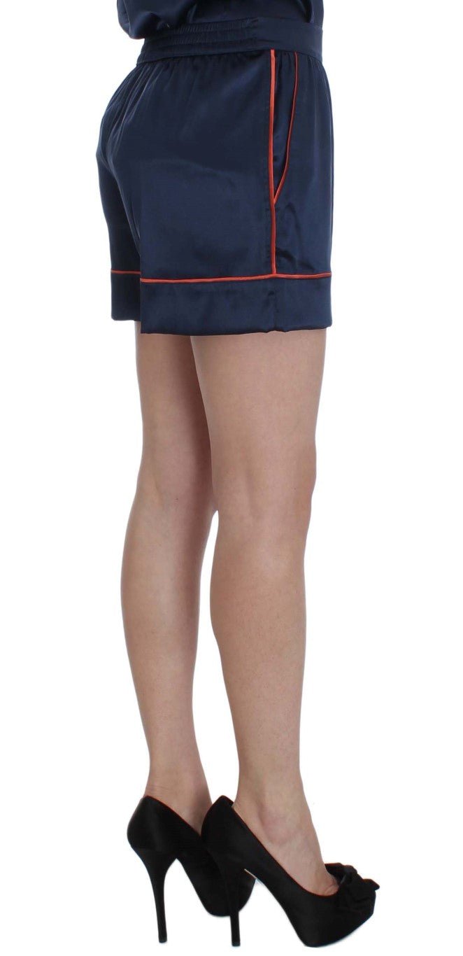 Dolce & Gabbana Elegant Silk Stretch Mini Shorts - Sandy Store ByNet