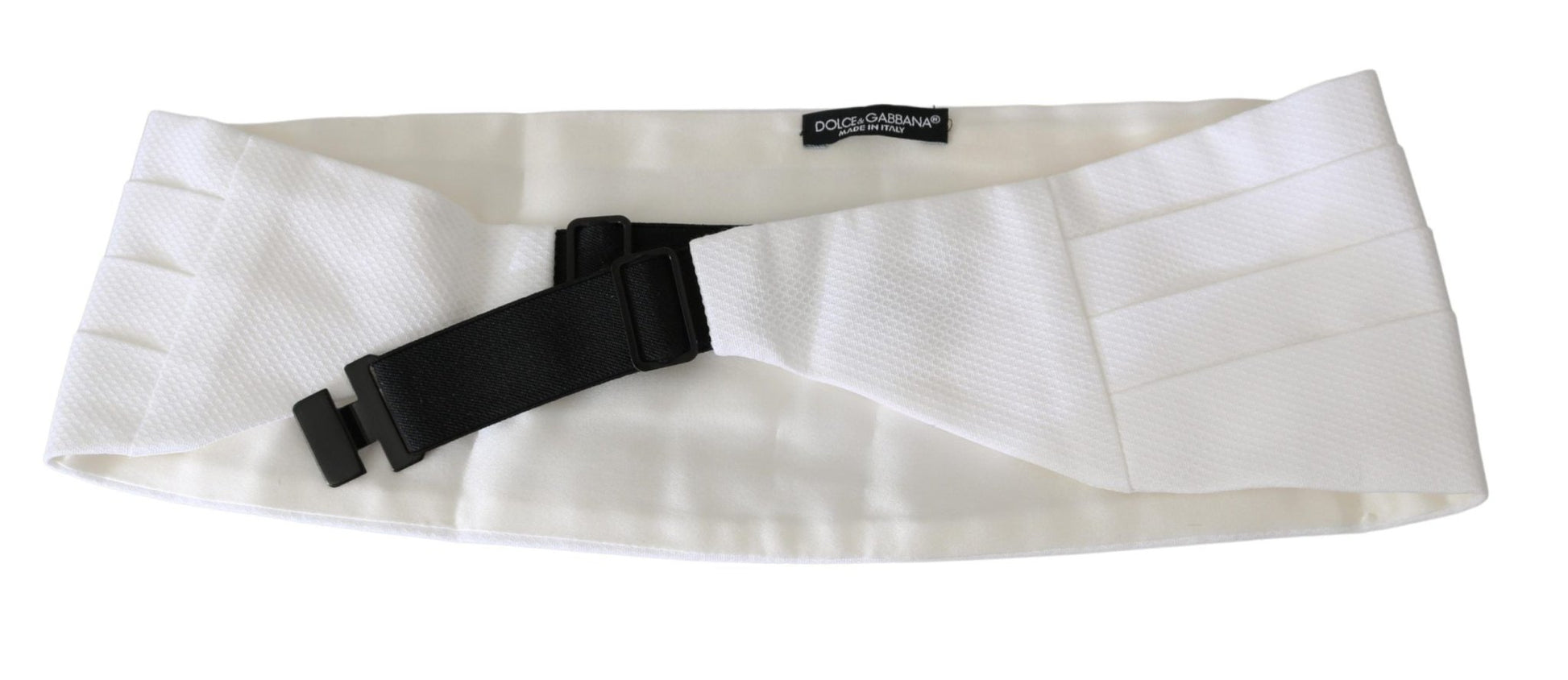 Dolce & Gabbana Elegant Silk White Cummerbund - Sandy Store ByNet