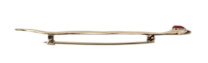 Dolce & Gabbana Elegant Silver Crystal Brooch Pin - Sandy Store ByNet