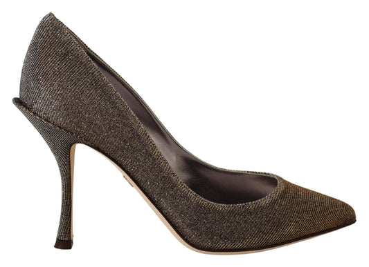 Dolce & Gabbana Elegant Silver Heels Pumps Classic - Sandy Store ByNet