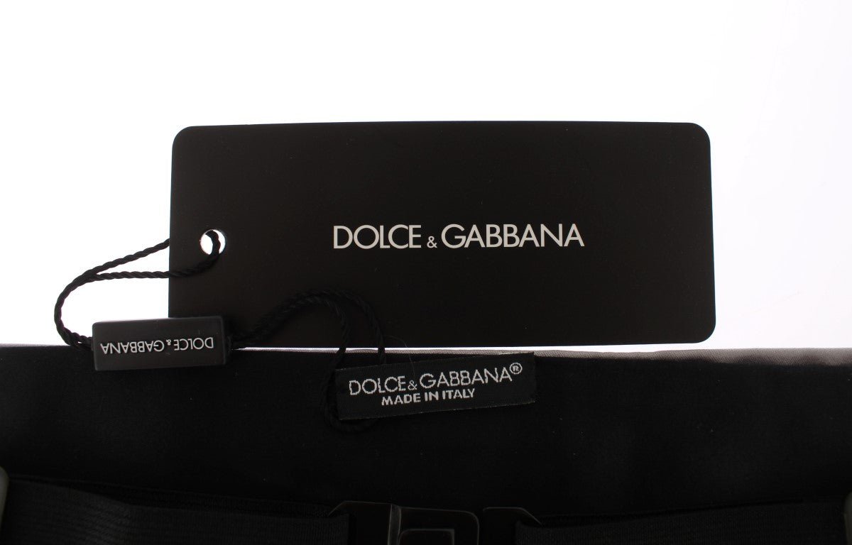 Dolce & Gabbana Elegant Silver Silk Cummerbund - Sandy Store ByNet