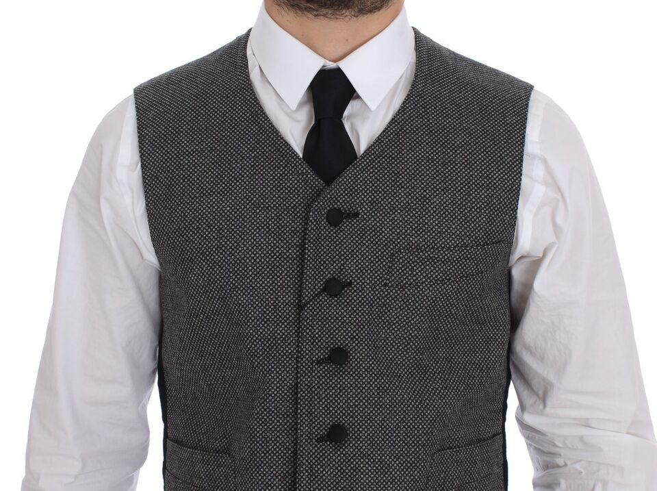 Dolce & Gabbana Elegant Single Breasted Gray Dress Vest - Sandy Store ByNet