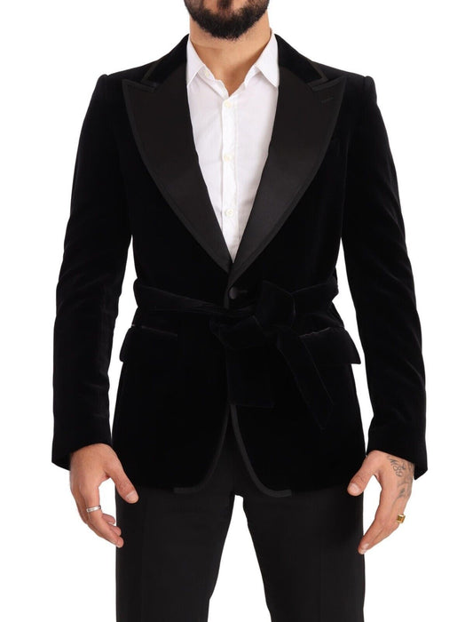 Dolce & Gabbana Elegant Single Breasted Velvet Blazer - Sandy Store ByNet