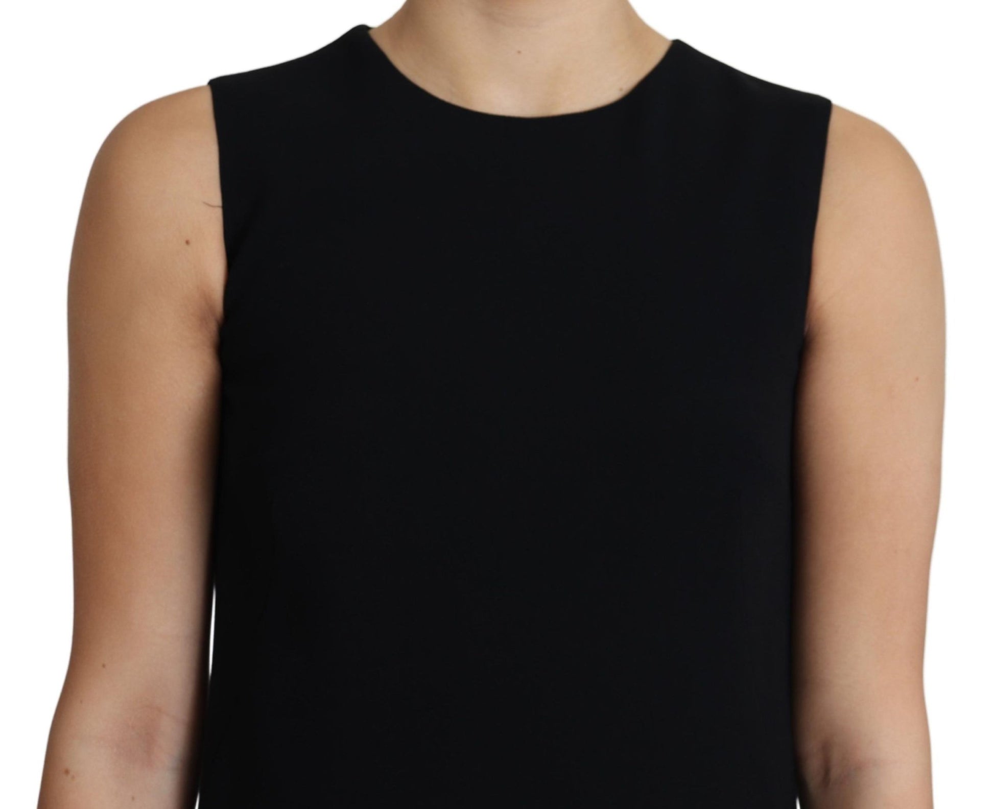 Dolce & Gabbana Elegant Sleeveless Black A - Line Mini Dress - Sandy Store ByNet