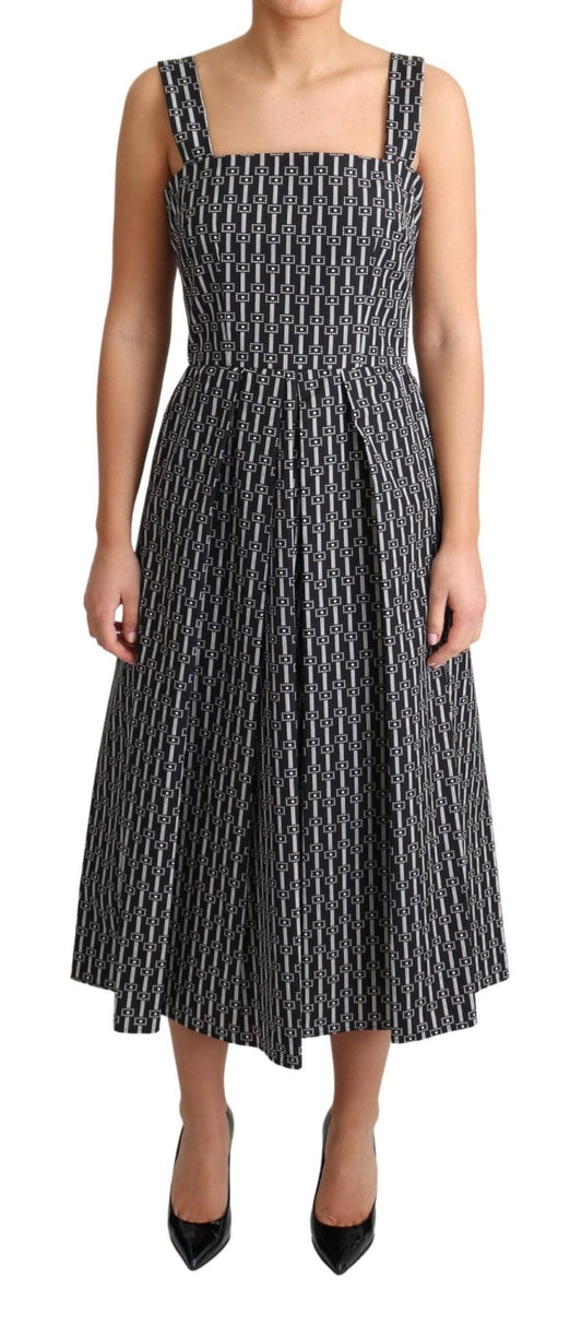 Dolce & Gabbana Elegant Sleeveless Geometric A - line Dress - Sandy Store ByNet