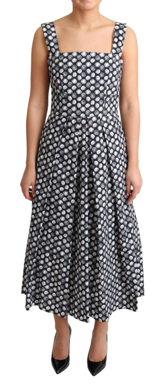 Dolce & Gabbana Elegant Sleeveless Geometric Midi A - Line Dress - Sandy Store ByNet