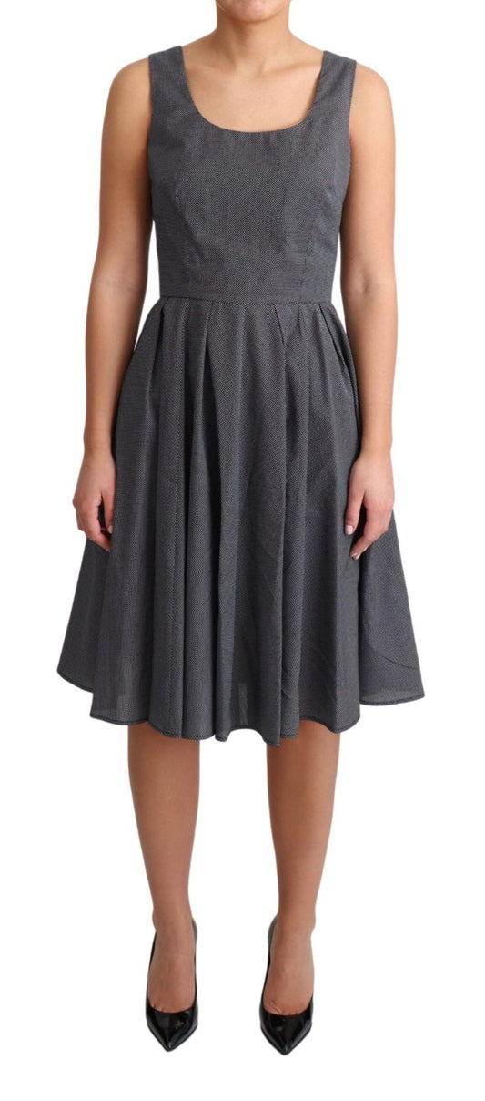 Dolce & Gabbana Elegant Sleeveless Polka Dot A - Line Dress - Sandy Store ByNet