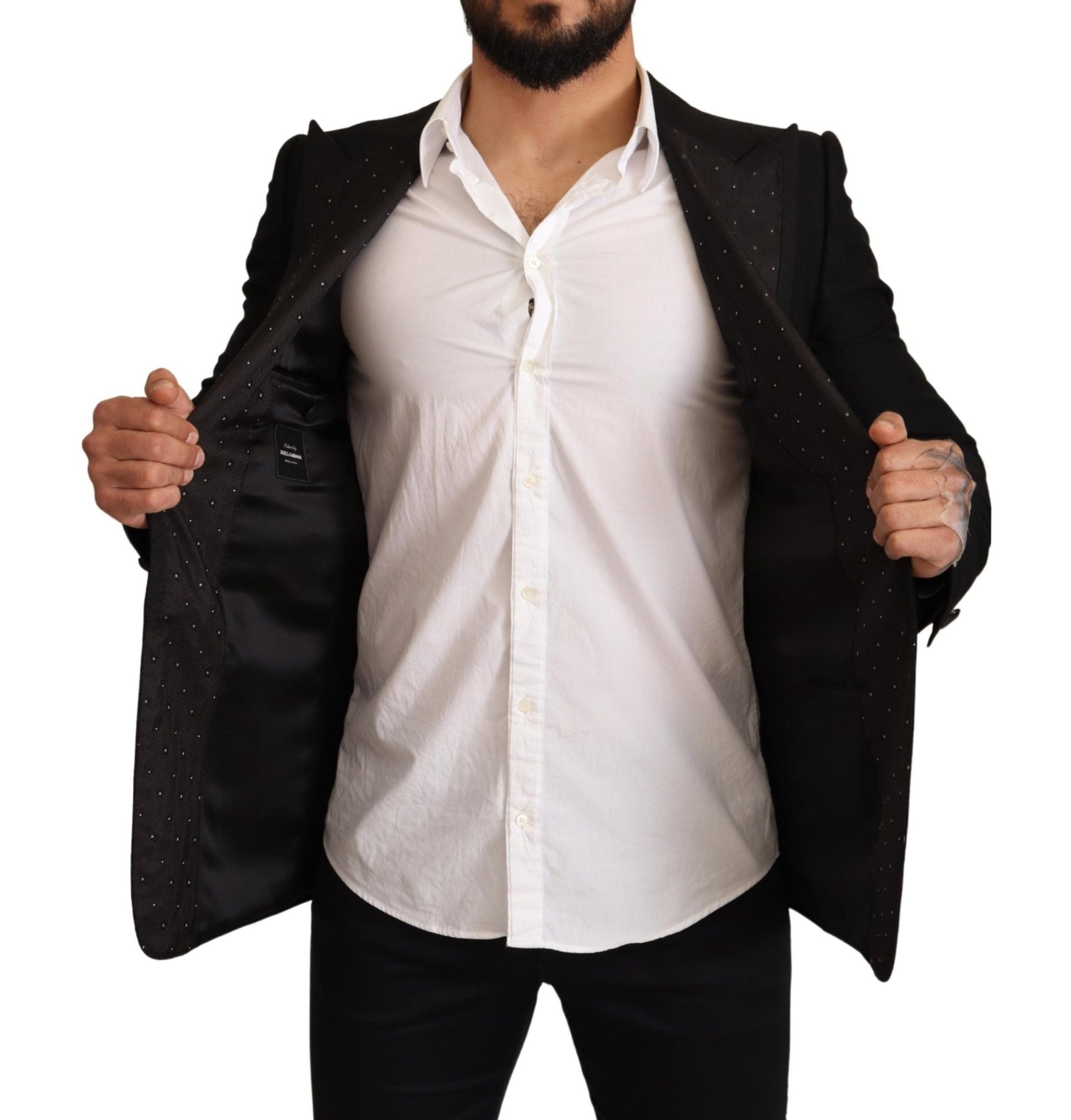 Dolce & Gabbana Elegant Slim Fit Black Blazer Jacket - Sandy Store ByNet
