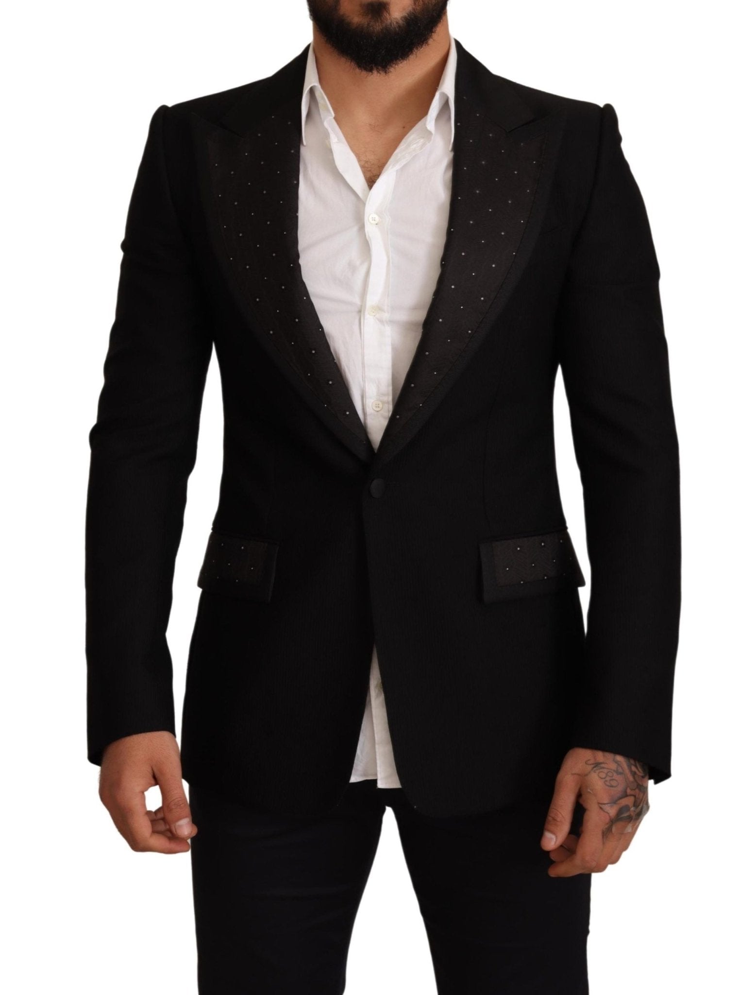 Dolce & Gabbana Elegant Slim Fit Black Blazer Jacket - Sandy Store ByNet