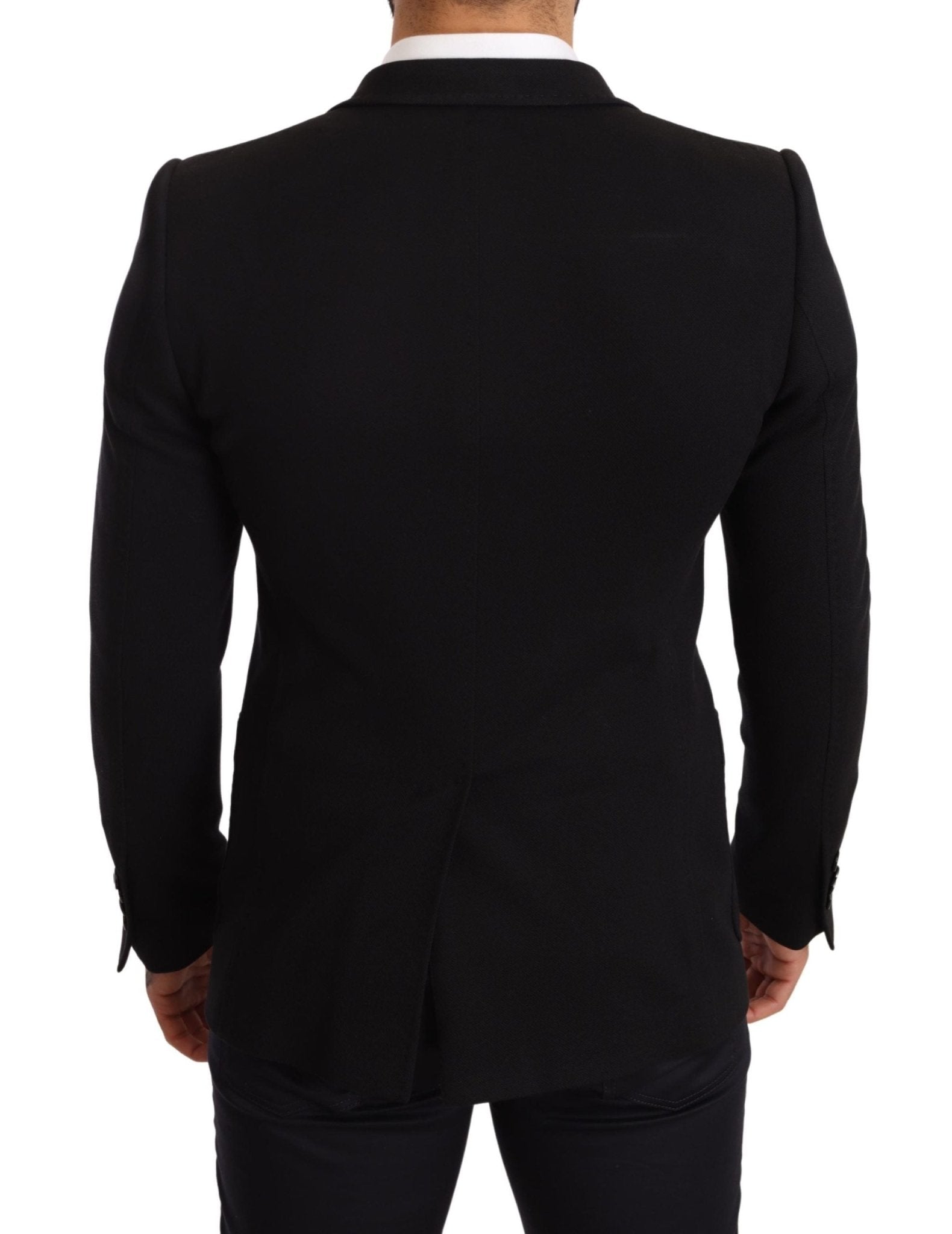 Dolce & Gabbana Elegant Slim Fit Black Cotton Blazer - Sandy Store ByNet