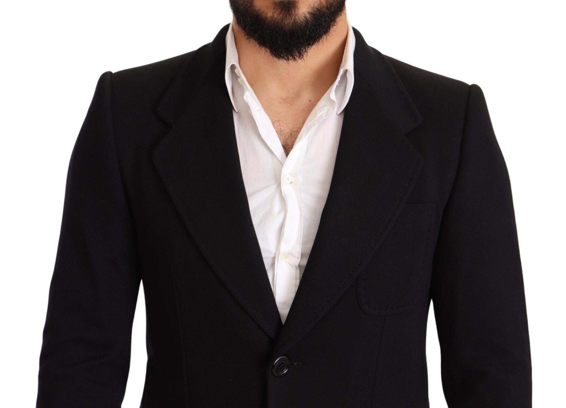 Dolce & Gabbana Elegant Slim Fit Black Cotton Blazer - Sandy Store ByNet