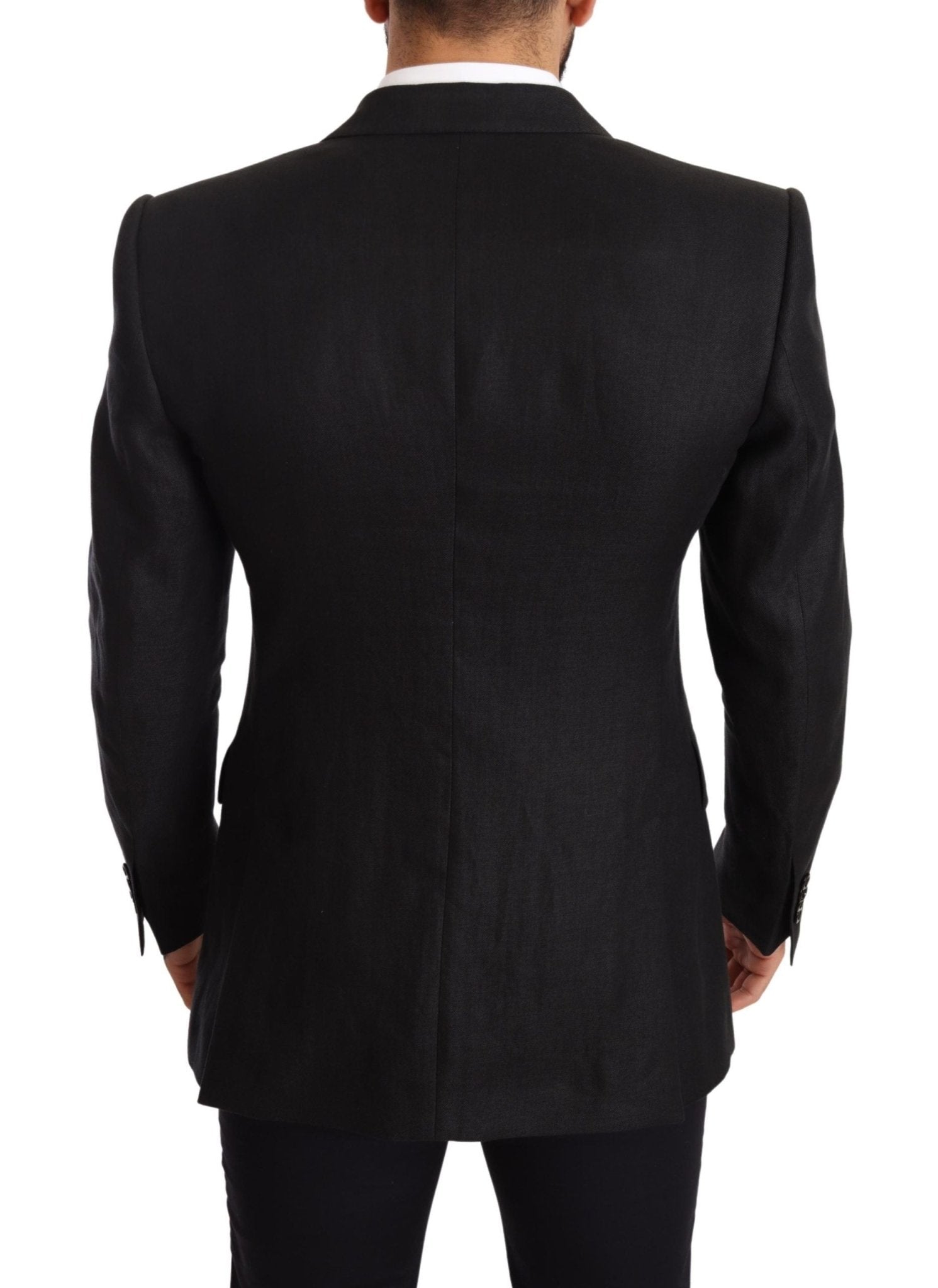 Dolce & Gabbana Elegant Slim Fit Black Linen Blazer - Sandy Store ByNet