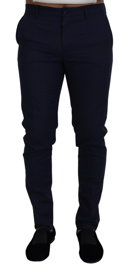 Dolce & Gabbana Elegant Slim Fit Blue Dress Pants – IT48 | M par Dolce & Gabbana | Disponible sur Sandy Store ByNet